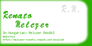 renato melczer business card