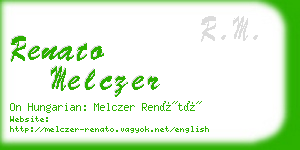 renato melczer business card